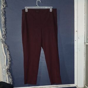 EUC Counterparts Burgundy Dress Pants Flat Front Straight Leg Size 16